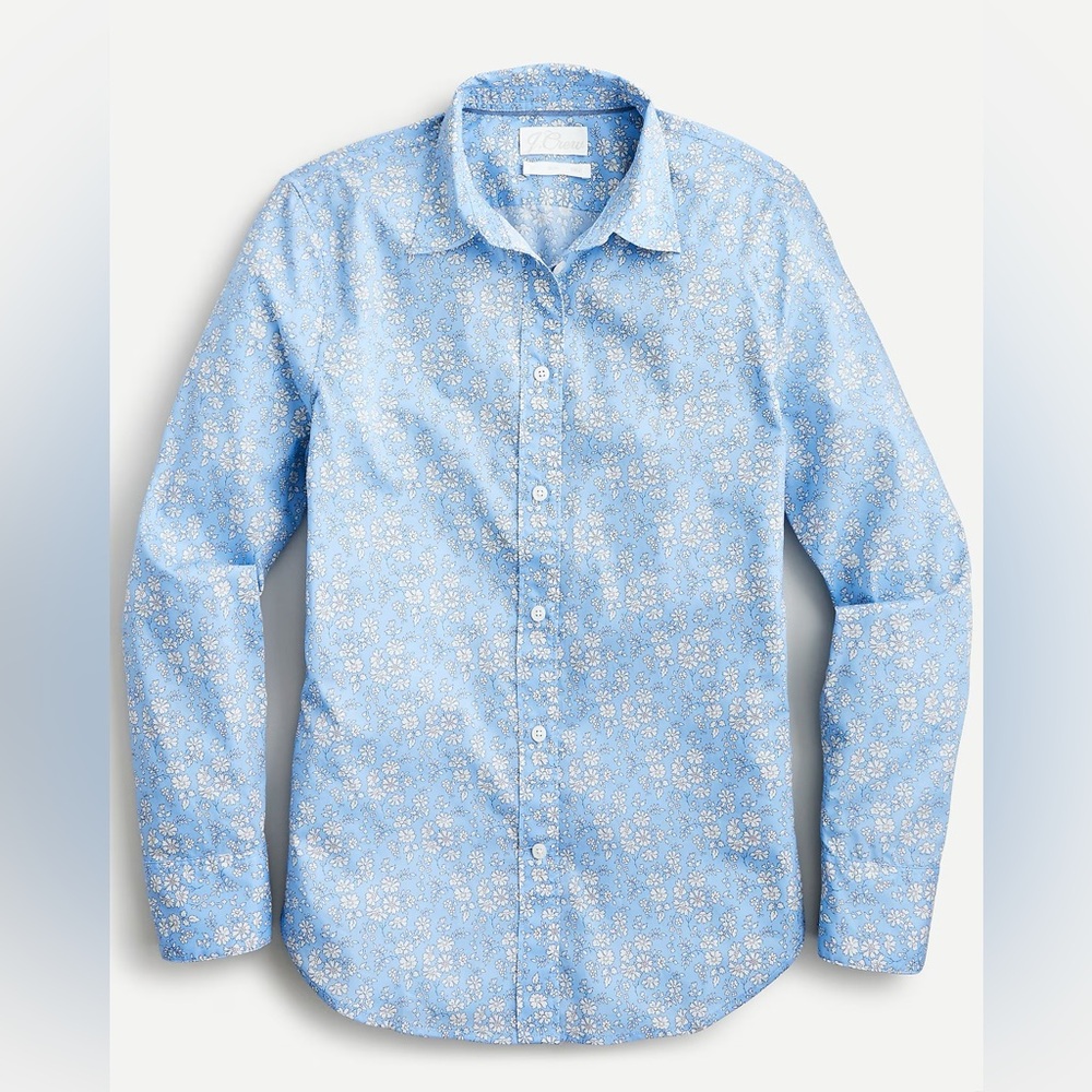 J.Crew Liberty Print Light Blue Floral Button-Down Shirt